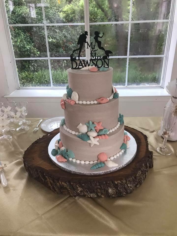 Aztekbarbie's tweet photo. #weddingcake #mermaidbride https://t.co/PBmNbAniTp