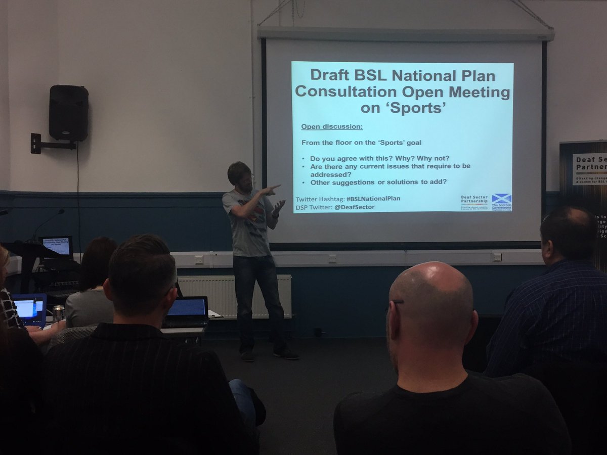 DeafSector's tweet photo. Lots of feedback, suggestions, solutions for Sports. Need to change peoples' attitude!!! #BSLNationalPlan @SCoDMedia https://t.co/Ib05JYK5Vr