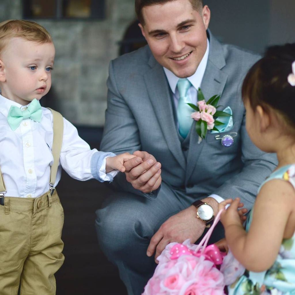 rossbegbie's tweet photo. A big thank you to Finn and Rosalie for doing so amazingly well as our ring bearer and flower girl! Look at these … https://t.co/aAJykrlUjX https://t.co/8fKdALa8Va