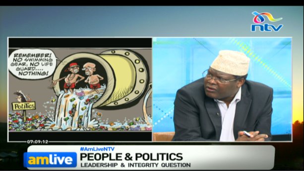 ntvkenya's tweet photo. Just because you have the title CEO doesn't mean you are clean - Miguna Miguna. #AMLiveNTV @debarlinea https://t.co/ZkjNDxkKJY