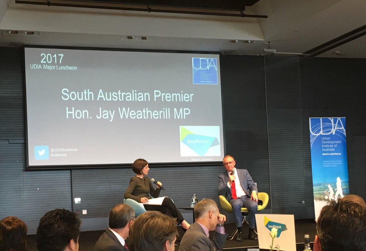Fr_Rea's tweet photo. At @UDIASouthAust lunch with Premier Weatherill. Alexander Symonds drinks sponsor, see you there. https://t.co/4hjPwU2PdS