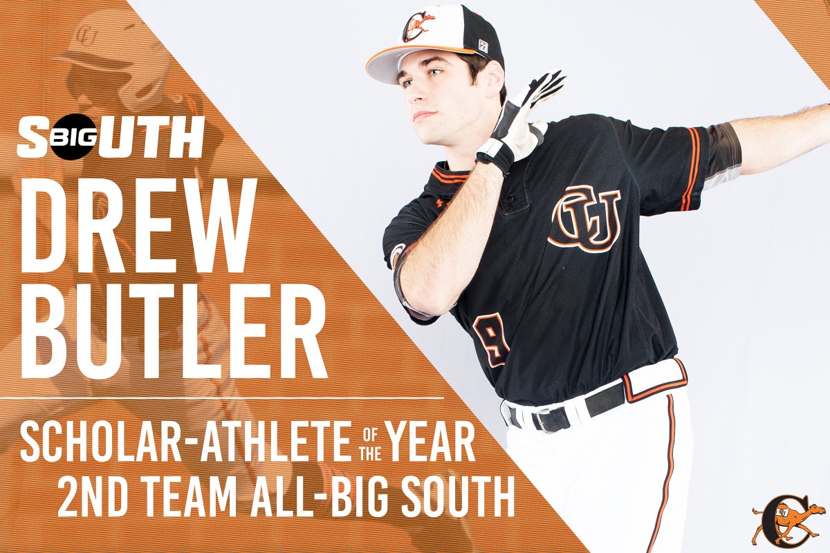 GoCamelsBSB's tweet photo. A big congrats to Drew Butler for being named the 2017 Big South Scholar-Athlete of the Year and a second team All-BSC selection! #RollHumps https://t.co/z5ndUs0j0A