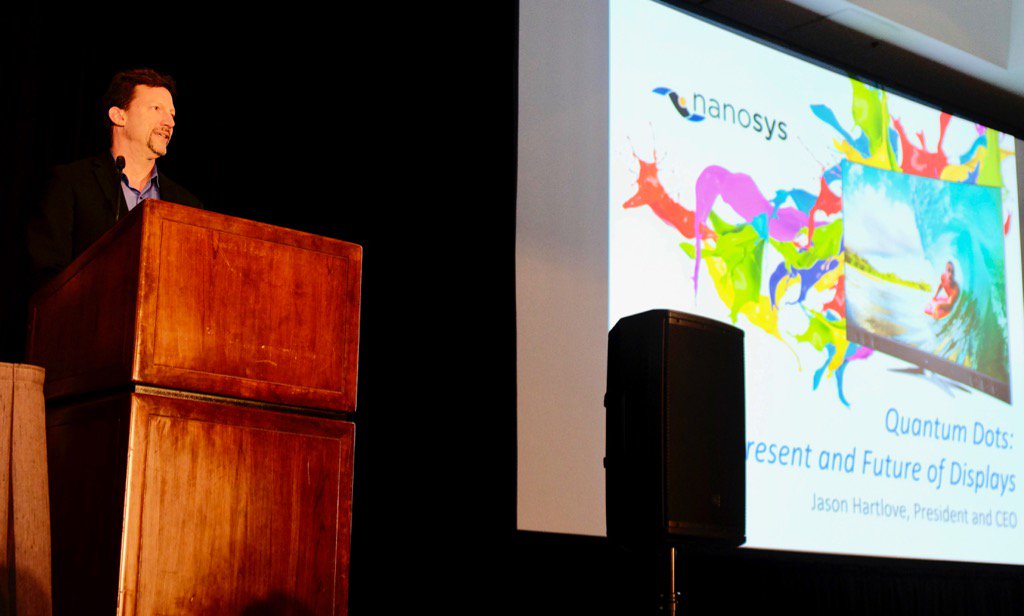 NanosysInc's tweet image. Nanosys CEO Jason Hartlove just took the stage at the #DisplayWeek17 Business Conf to talk about what&apos;s next for QLED