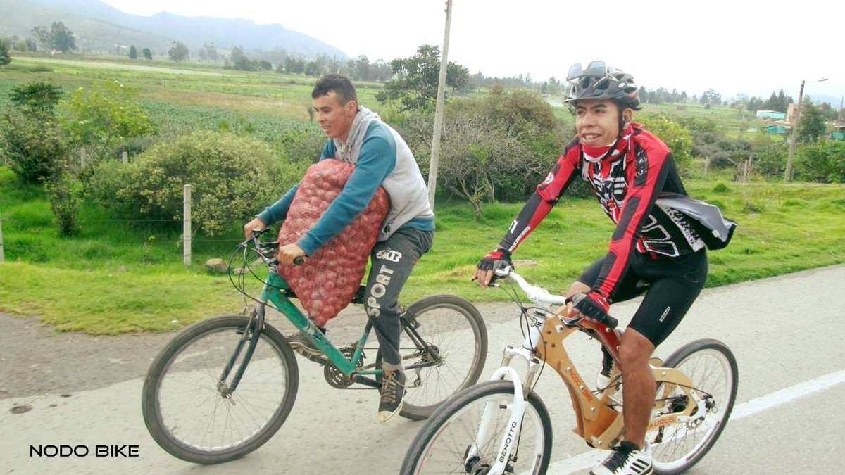 NodoBike's tweet photo. @mario_sabato Desde Boyaca la tierra de Nairo te hacemos llegar esta imagen, Bielas y Papa. Nodo Bike Fabricamos bicicletas en madera. https://t.co/GdamP1FtGR