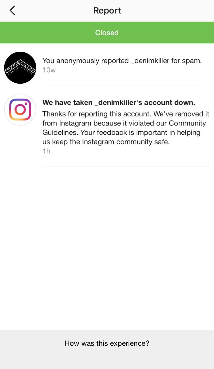 DenimKiller's tweet photo. Thanks to all that reported the fake page, it's been taken down. https://t.co/39oMGPfG1e
