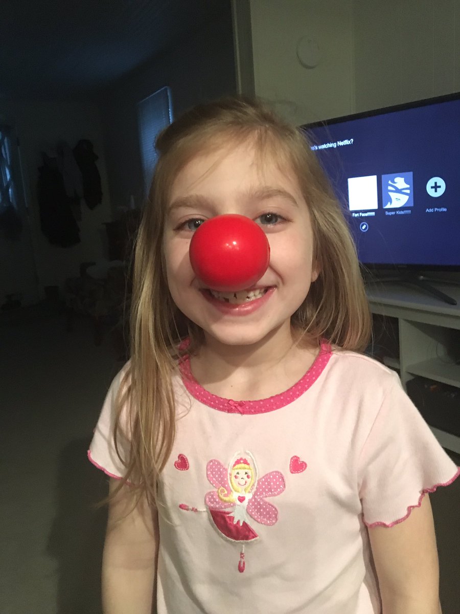 1stgrade_aura's tweet photo. Red-Nosed cutie pie! #RedNoseDay https://t.co/sGsgu5AVUa
