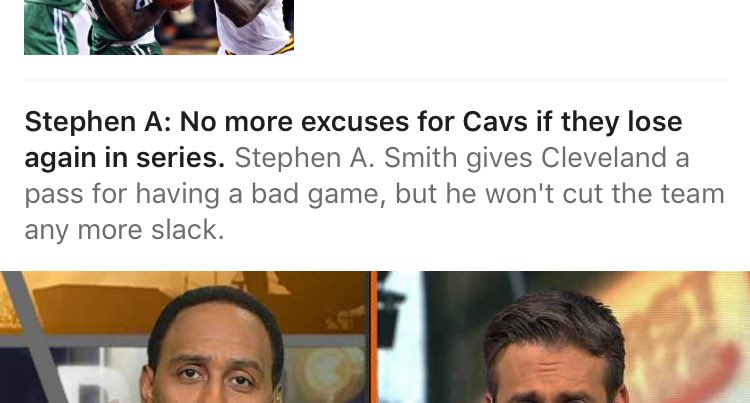 damonagnos's tweet photo. TY LUE: Alright, guys. Take a knee. This isn't an easy thing to say, so I'm just going to be direct: We're on thin ice with Stephen A. https://t.co/7MM7PKYieN