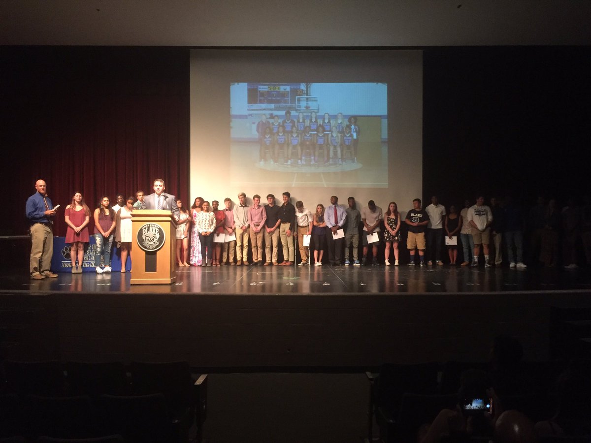 BlakePrincipal's tweet photo. It's Athletics Awards Night. These students proudly represented Blake for three seasons! #weareblake https://t.co/t0QjZn62AP