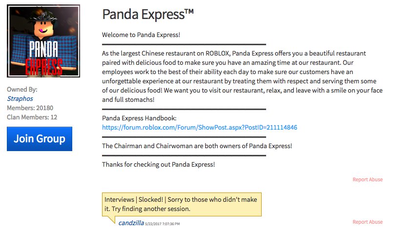 Panda Express Handbook Roblox