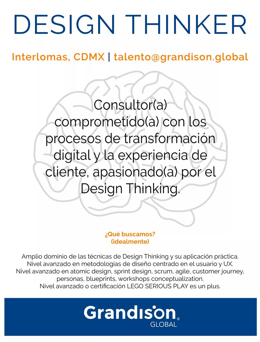 TMI_TACK_Mx's tweet photo. Estamos en busca de un Design Thinker para hacer cosas grandiosas, nomina a tu favorito/a https://t.co/HbtoCtve8K #DesignThinking #Grandison https://t.co/TatqTaX905