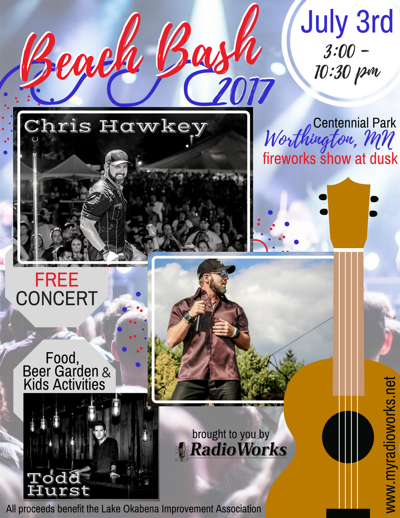 Countdown to Radio Works Beach Bash 17: 41 days til @Chris_Hawkeyhttp://ow.ly/DOPx30bWDMq # BeachBash #PreFourthofJuly //<a href="/SonjaLangseth/">Sonja Langseth</a>