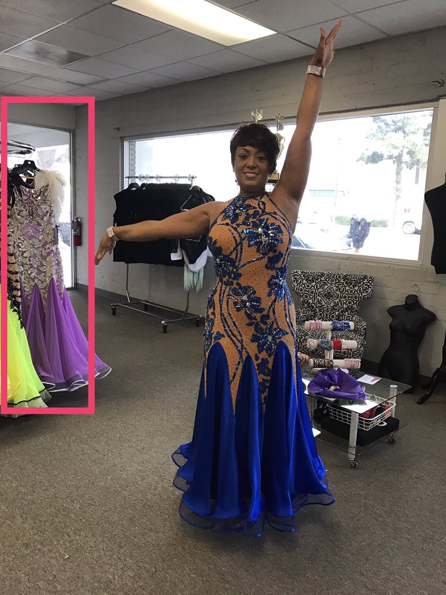 SantaMonicaCoP's tweet photo. This #LeNique lilac chiffon w/floral sequins just demanded wearing! It showed up unannounced & bounced the blu & the pink! #sand&seaball '17 https://t.co/8Yf8B1o3tj