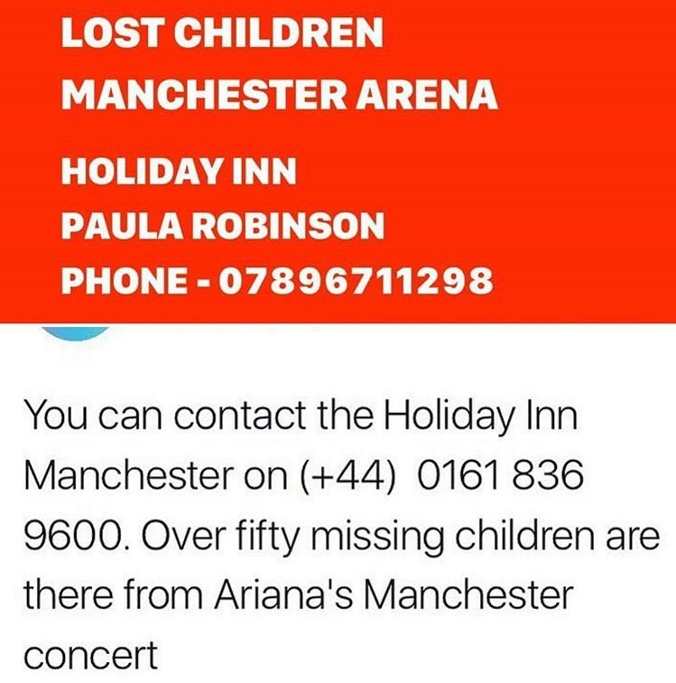 emonkeyz's tweet photo. Please #share #manchester #ManchesterArena #lost #missing #children #holidayInn #arianagrande #concert #contact https://t.co/ukGN69uaom
