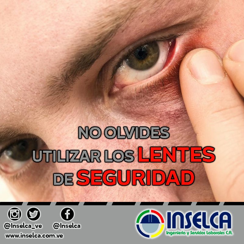 Inselca on Twitter: "El 70% de las lesiones en los ojos que se producen en el lugar de trabajo son causadas por la proyección de partículas o chispas. #Lopcymat https://t.co/olxsps9kEo" / Twitter