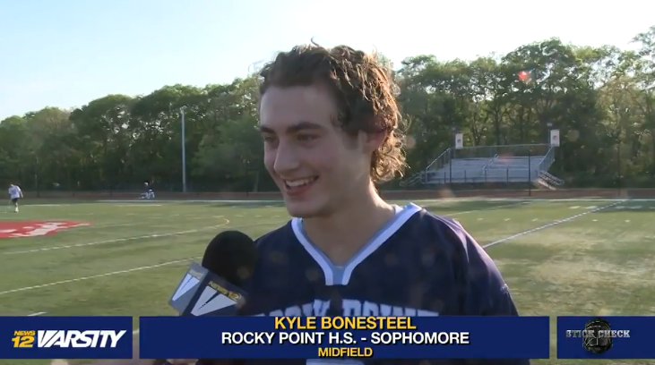 N12Sports's tweet photo. Welcome to the playoffs! Hey Kyle Bonesteel, what’s it like to score the game-winner in 2OT for @RockyPointLax?  
https://t.co/1Fjt9KgxM5 https://t.co/NlO5oeMDfX