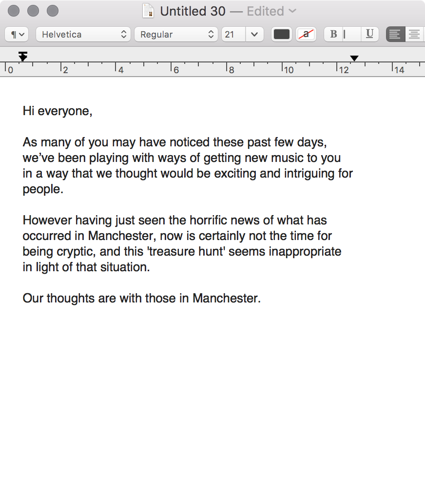 thecribs's tweet photo. Our thoughts are with those in Manchester. https://t.co/TpWX6Hi2PF