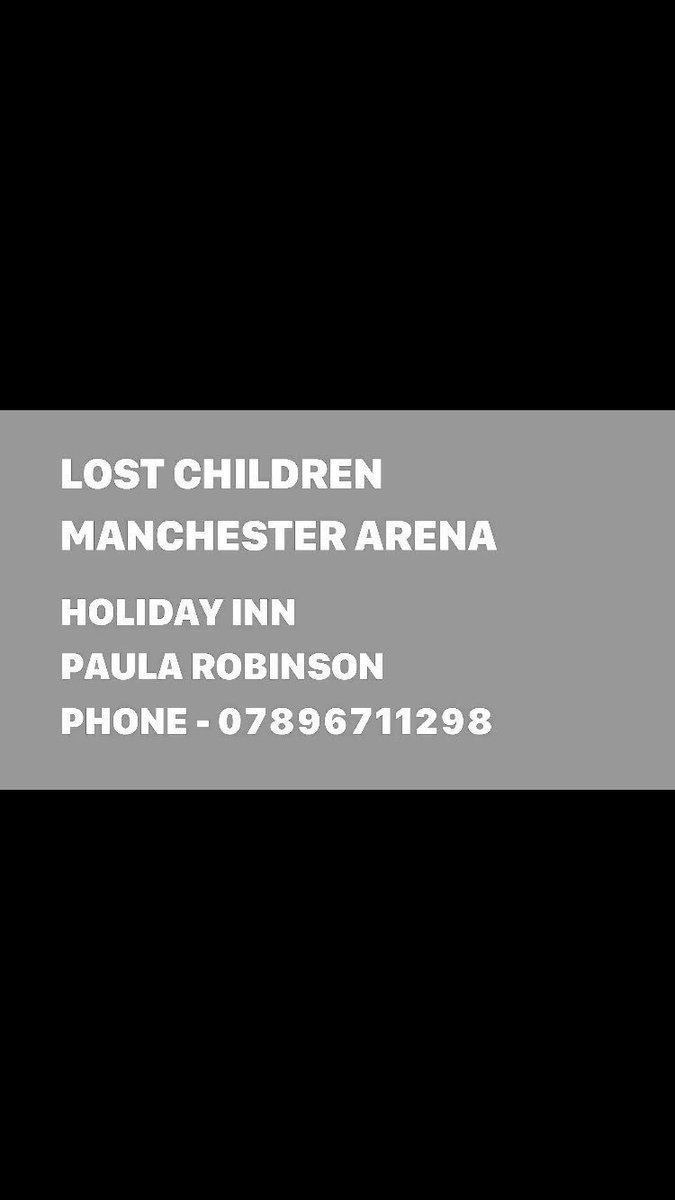 If anyone in #Manchester is trying to find someone. Call this number to find out if they have seen them or found them.