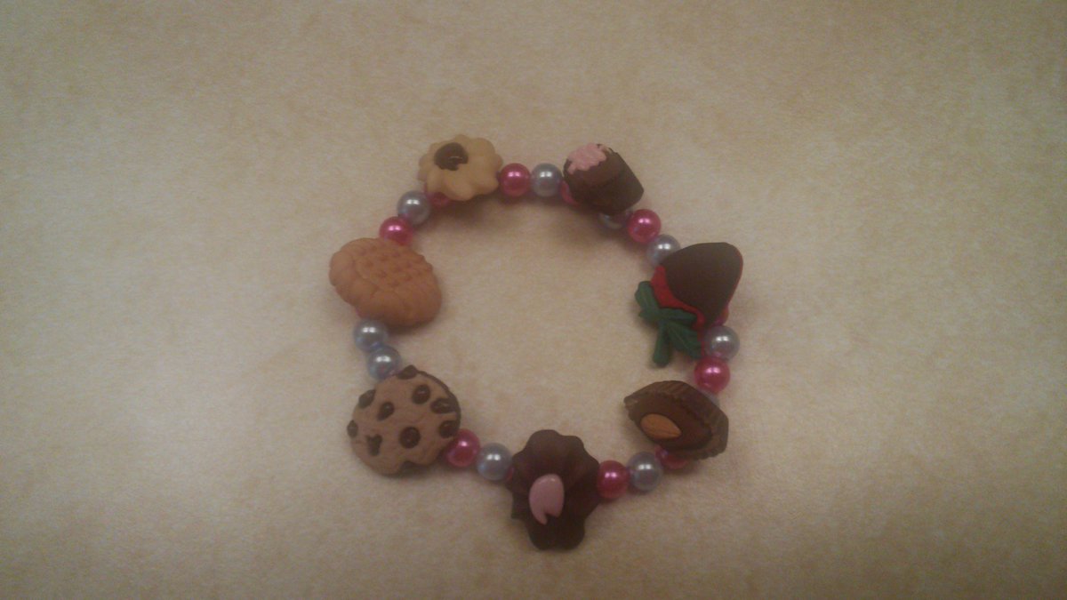 madmadamelee's tweet photo. Oddly Sweet Bracelets #beadedbracelets #gothiclolita #lolitagear #lolita #kawaii #cute #buttonbracelets #nomnom #pinknwhite #etsy https://t.co/2w6mA2qR76