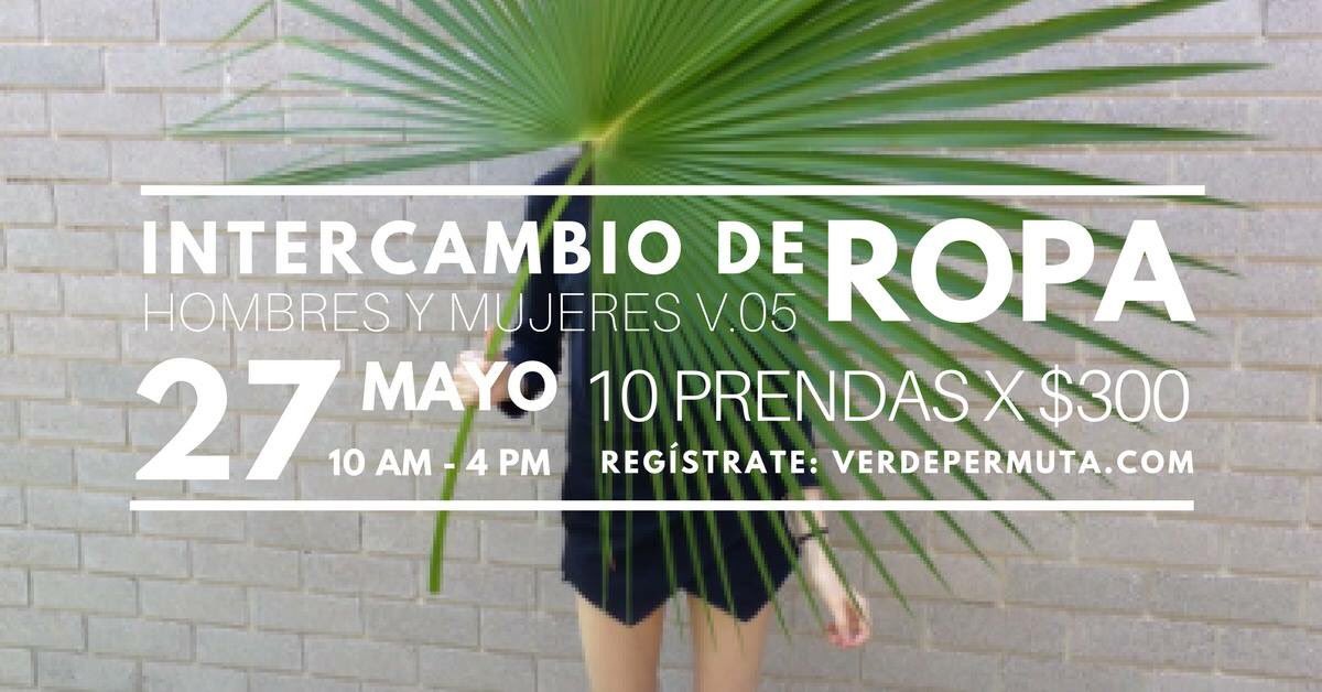 3errresmx's tweet photo. #QueNoSeTePase Intercambio de ropa organizado por #VerdePermuta en el #DF. #Lunes de #ConsumoResponsable https://t.co/YW8m5yhQOi https://t.co/6z6q0ShhPG