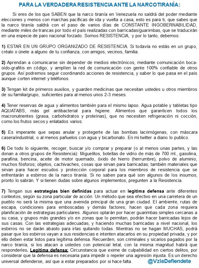 VzlaDefiendete's tweet photo. PARA LA VERDADERA RESISTENCIA ANTE LA NARCOTIRANÍA: https://t.co/0zyaUSgLIk