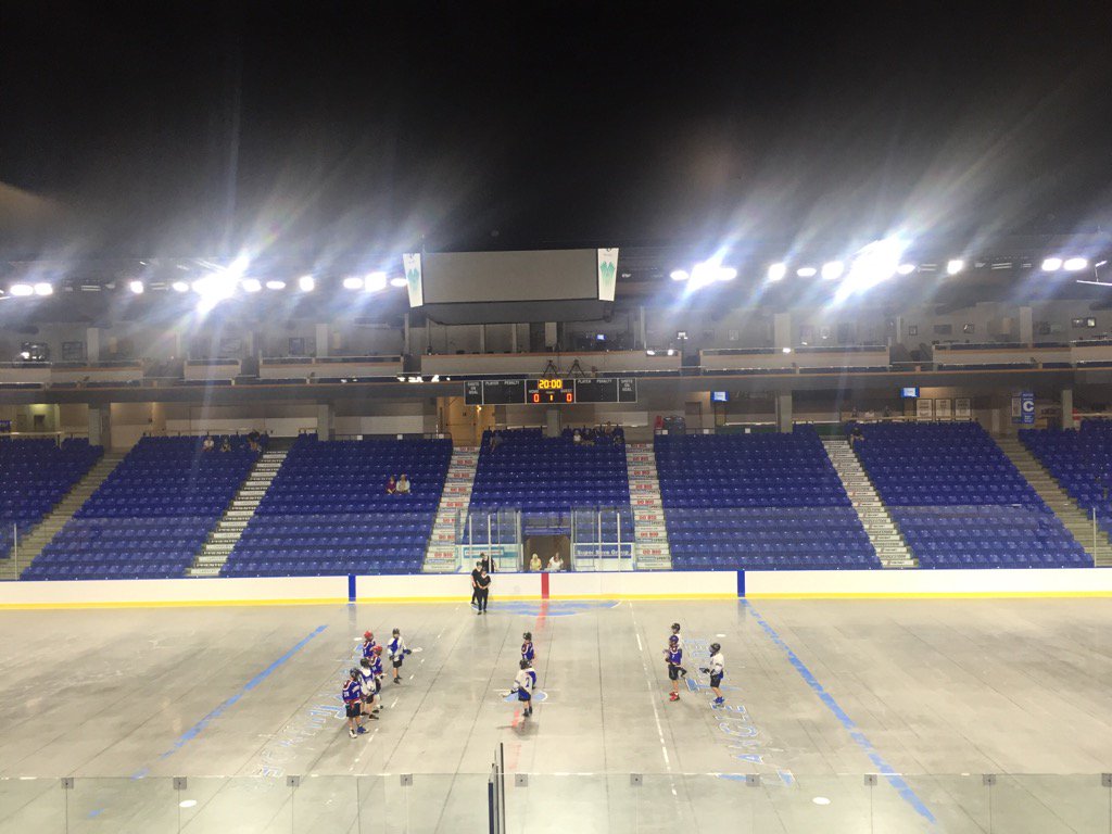 LaxCoachDon's tweet photo. RMMLA PeeWee A2's storm the LEC.  Seating might be a bit tight ... https://t.co/Gs9creaAVo