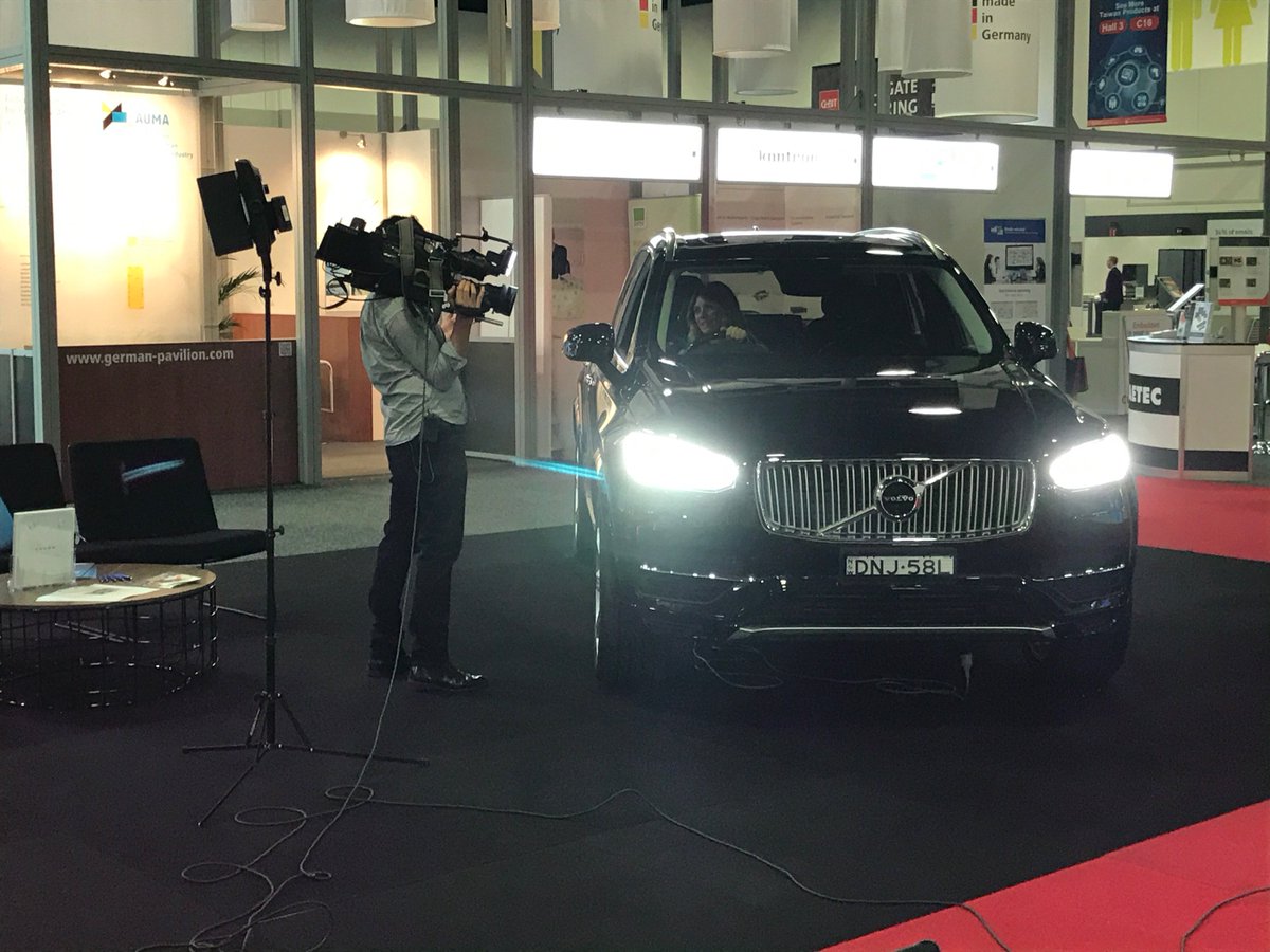 CCATausnz's tweet photo. @Natalia_Cooper9 showing @TheTodayShow viewers the Volvo XC90 at this years @CeBITAus @VolvoCarsAus #advihub #driverless https://t.co/xfRsEKiri0