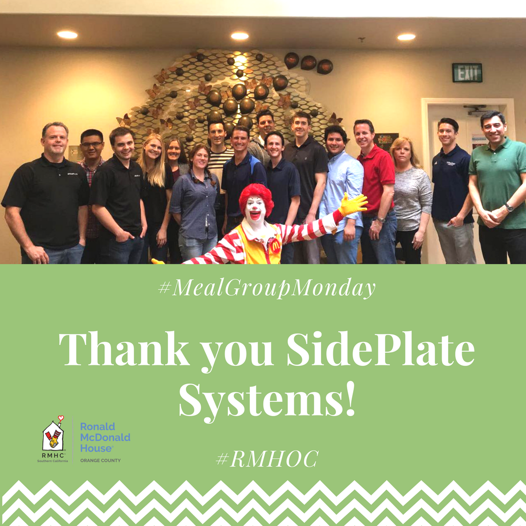 RonaldHouseOC's tweet photo. #MealGroupMonday! Thank You SidePlate Systems for preparing a delicious breakfast for our families! #RMHOC #Keepingfamiliesclose https://t.co/dhm1BgwDCu