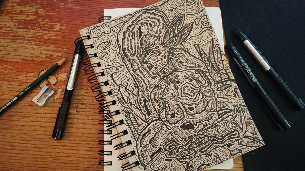 RubleTrillions's tweet photo. I was inspired by the Great Fairies in #BOTW, got a bit experimental with my style! #ink #midtone #Zelda #create https://t.co/OeJZb7Wrgu