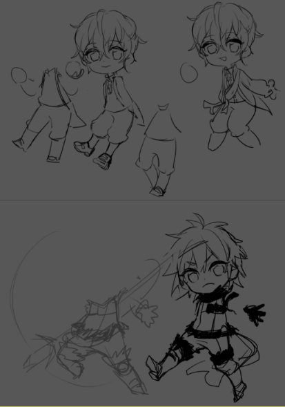 the two pics above were from august or september 2016 or sth,when i finally got around to drawing the new versions i still, agh _(:3 