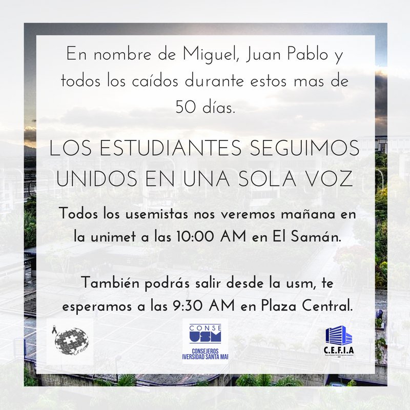 cefiausm's tweet photo. Nos vemos mañana en El Saman de la Unimet a las 10:00AM, a las 9:30AM nos iremos todos juntos desde plaza central. https://t.co/anQ18c6Ptr