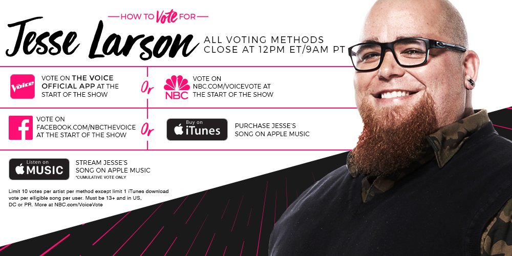 NBCTheVoice's tweet image. RT if you want @JLarsonguitar to be named #TheVoice and he’s got your votes tonight. #VoiceFinale
