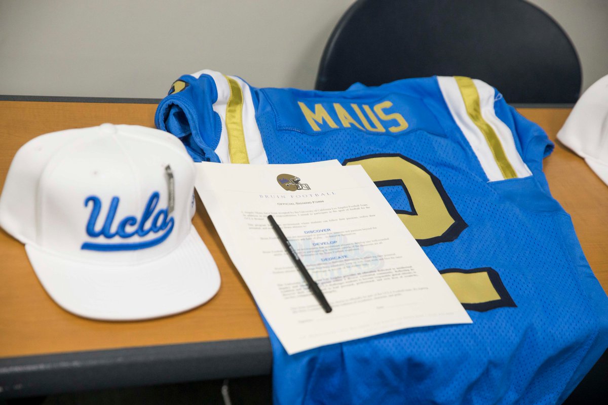 UCLAFootball's tweet photo. Meet Angelo and Alonzo Maus, the newest members of the team thanks to @GoTeamIMPACT.

#GoBruins https://t.co/XBSejmNfVR