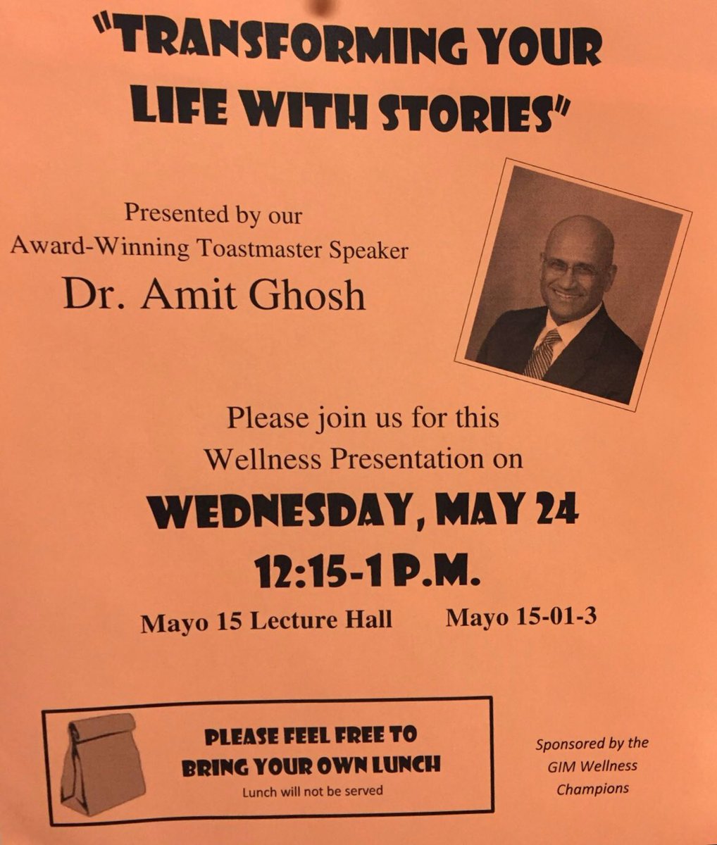 ChamberTmasters's tweet photo. One of our favorite #Toastmasters storytellers will be sharing about wellness this week #rochmn #d6tm #rochdmc #aroundrochester https://t.co/JBNwct8M2Y