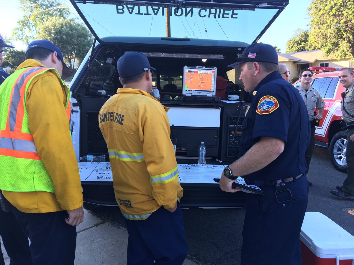 Fire in Mission Trls is contained. Hand crews are still at work. Many agencies assisted us today. Great teamwork!