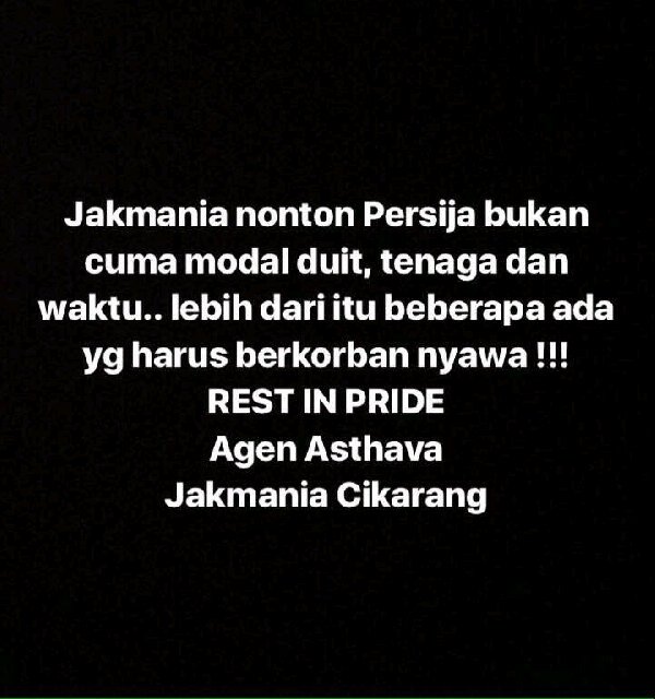 Masih maen-maen ente bang <a href="/Persija_Jkt/">Persija Jakarta</a> , gk hnya btuh modal kt liat klian brlaga,apasalahnya klian buat tersyum kami