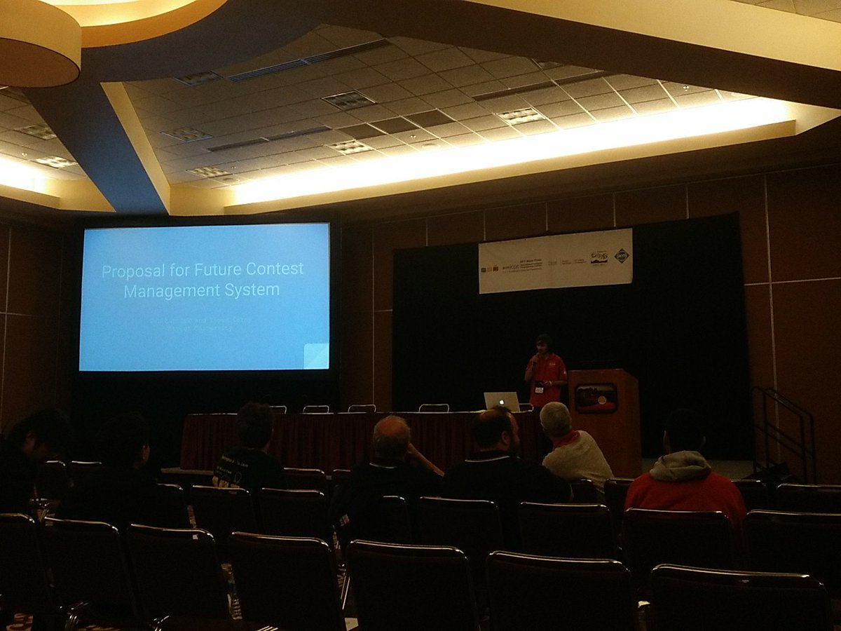 #ICPC2017  Jan's presentation on new Contest Management