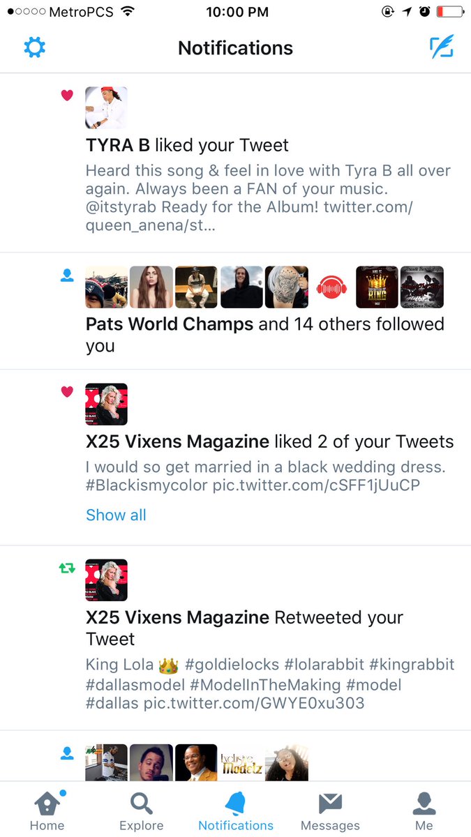 kinglolarabbit's tweet photo. OMG!!! She liked my tweet!!!! Yall I'm freaking the F out!!! Thanks girl!!! I freaking love your music. #TyraBFan https://t.co/NKLZdOiQeU