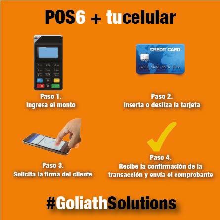 GoliathMexico's tweet photo. Desliza y cobra en cualquier lugar. ¡Es súper fácil con la terminal punto de venta #POS6! Conéctalo vía Bluetooth a cualquier dispositivo. https://t.co/itd6MYH9cY