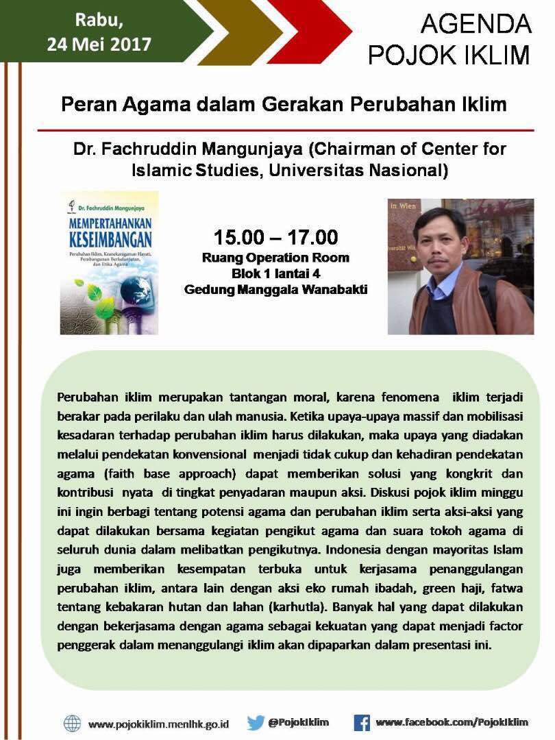 Yuk, gabung diskusi mengenai Peran Agama dalam Perubahan Iklim bersama bapak Dr.Fchruddin Mangunjaya. <a href="/FachruddinM/">FachruddinMangunjaya</a> <a href="/EcoIslam_IFEES/">EcoIslam</a>