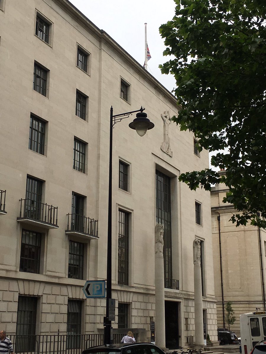 Alan_Vallance's tweet photo. We've lowered our union flag at 66 Portland Place to half mast today as a mark of #RIBA respect to the victims of the #Manchester tragedy https://t.co/8NeGNWK2AE