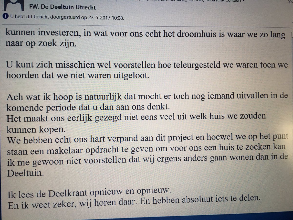 LauraZuidgeest's tweet photo. Pijnlijk om zulke oprecht geïnteresseerde mensen in @deeltuinutrecht (voorlopig) teleur te moeten stellen. Ik hoop met jullie mee! https://t.co/cKzXVCpCs5