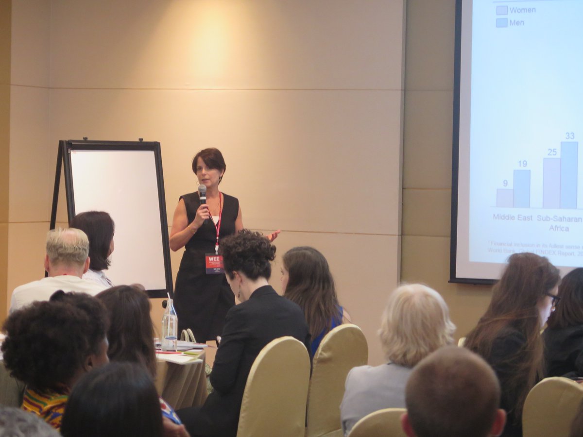 UNCDF's tweet image. Women’s #FinancialInclusion is not only seen as an end in itself but is critical 2 deliver on global commitment 2 @UN #SDG5. #WEEForum2017