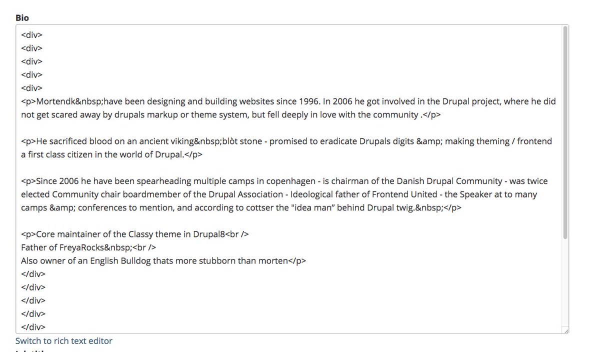 mortendk's tweet image. im pretty sure that the @DrupalAssoc  is trolling me on my bio for @drupalcon ;)