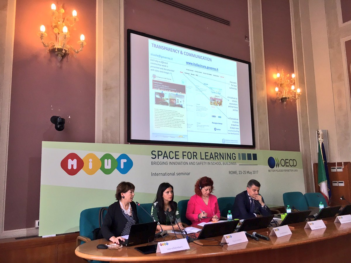 edilizia_scuole's tweet photo. Finanziamenti, collaborazione con gli Enti locali, monitoraggio dei cantieri: @Lauragalimba di #italiasicura allo Space for Leaning OCSE https://t.co/Up4t1Y5WyK