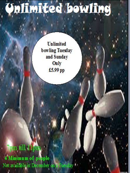 mfabowl_scunny's tweet photo. Why not enjoy unlimited bowling today 11 till 15.00 and 19.00 till 23.00 all for only £5.99 minimum of 4 on 19.00 till 23.00 https://t.co/6KYmzzE9du