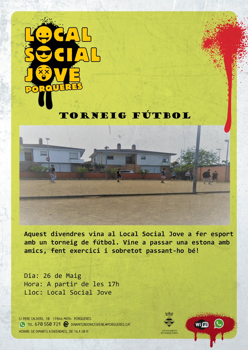 Ei que aquesta setmana tenim Torneig de futbol! Us hi esperem el divendres a les 17h #eljoventfempoble #LSJPorqueres #femsalut