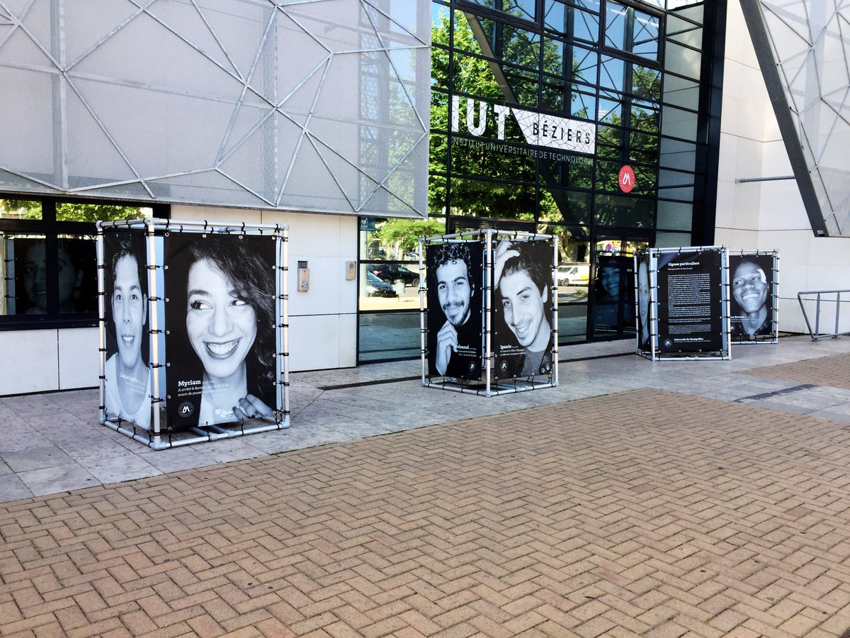 Iutbeziers's tweet photo. L'@umontpellier s'expose sur la place du 14 Juillet à Béziers, venez découvrir l'exposition "Signes Particuliers" https://t.co/j3R4jsznmn https://t.co/shFe5UMLUt