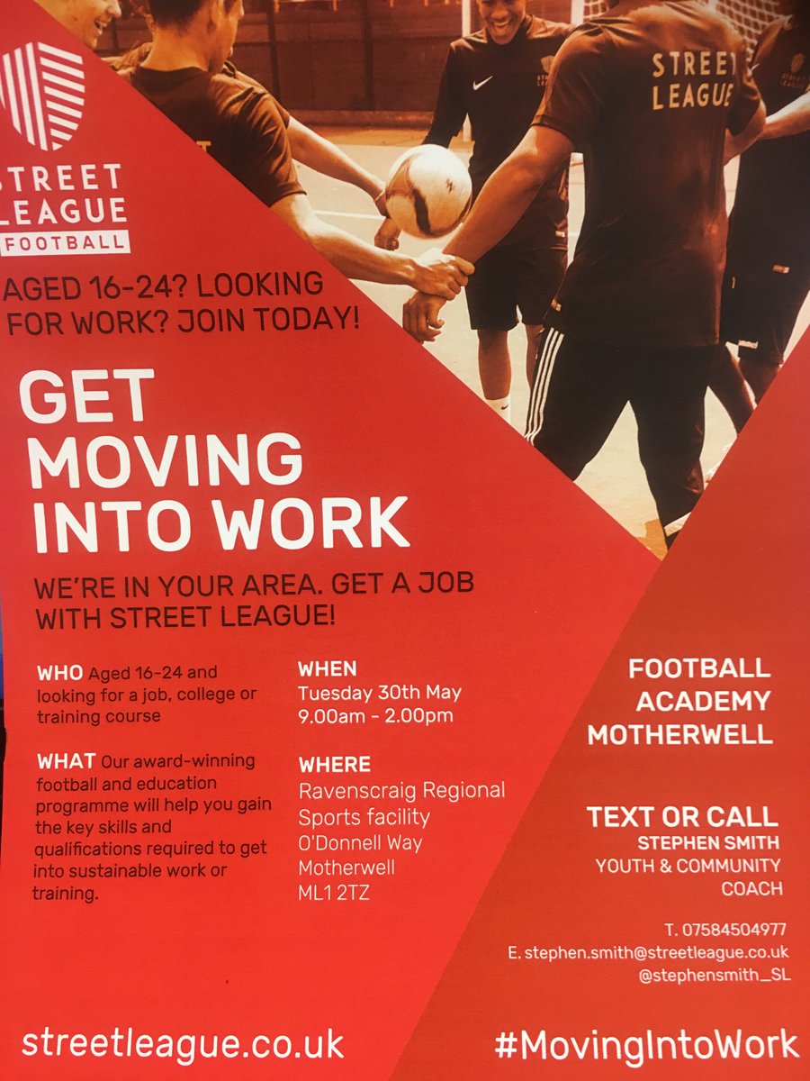 StephenSmith_SL's tweet photo. I am going to be in @JCPNorthLanarks in Bellshill today recruiting for our programme starting next week.  Only a few remaining spaces left! https://t.co/DdHsLCdKkX