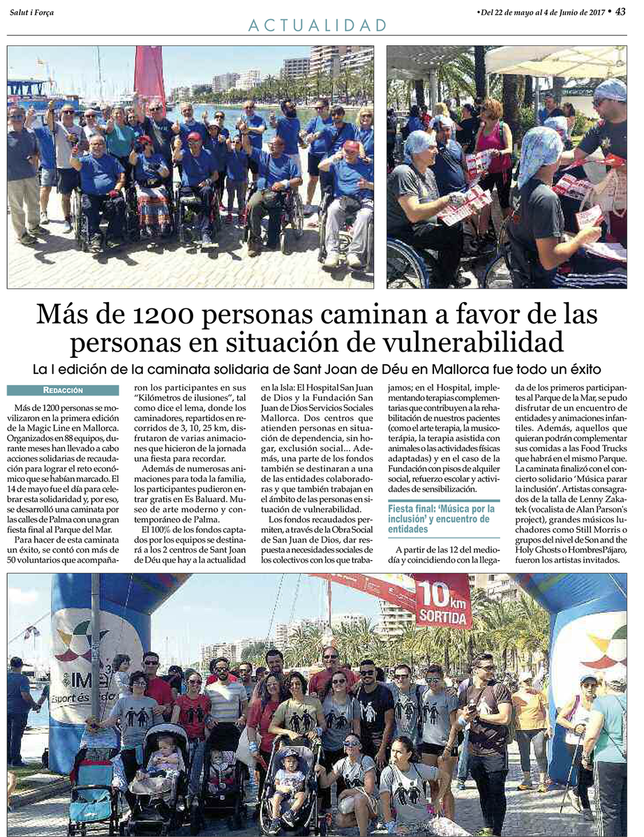 magiclineSJD's tweet photo. Gràcies @saludediciones per cobrir i parlar de la #MagicLine2017 Mallorca al Salut i Força #Baleares! https://t.co/YLyAaJfg3l