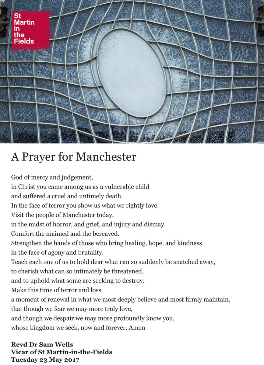 smitf_london's tweet photo. A prayer for #Manchester, from St Martin-in-the-Fields.

 #WeStandTogether https://t.co/jsQXLHJrpL